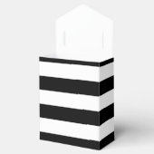 おしゃれなブラック＆ホワイトのストライプ柄パーティー用品 フェイバーボックス (オープン)