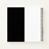 おしゃれなブラック＆ホワイトカラーブロックノート ノートブック (裏面)
