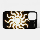 おしゃれなブラック iPhoneケース (裏面横)