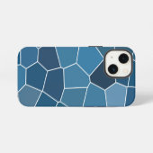 おしゃれなブルーデザイン iPhoneケース (裏面横)