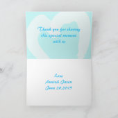 おしゃれなブルーハワイ・マーティニー感謝カード サンキューカード (内部)