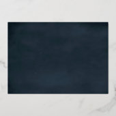 おしゃれなブルーマルティーニグラス コックテイルパーティー 箔招待状 (裏面)