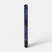 おしゃれなブルーミュージカルノート SAMSUNG GALAXYケース (左側面)