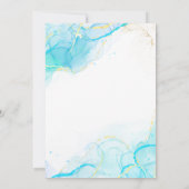 おしゃれなブルー息子洗礼招待状カード 招待状 (裏面)