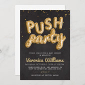 おしゃれなプッシュパーティー モダン ベビーシャワー招待状 招待状 (正面/裏面)