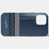 おしゃれなプレッピーデニム Case-Mate iPhoneケース (裏面 (横))