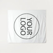 おしゃれなプロフェッショナルカスタムロゴビジネス タペストリー (正面(横))