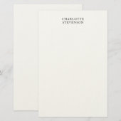 おしゃれなプロフェッショナル　ホワイト　プレーン　シンプル　ミニマル 便箋 (正面/裏面)