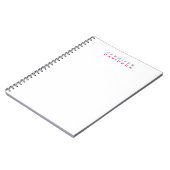 おしゃれなプロフェッショナル 現代の名前 ノートブック (左側)