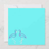 おしゃれなプールパーティーの飛沫 招待状 (裏面)