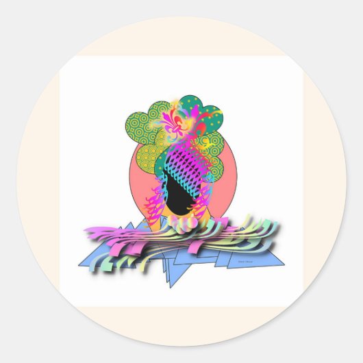 おしゃれなヘアアクセサリー ラウンドシール (正面)