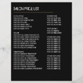 おしゃれなヘアカット、ヘアスタイリスト、ヘアサロン広告 チラシ (裏面)