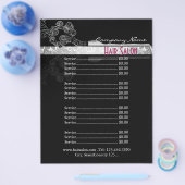 おしゃれなヘアサロン料金表 チラシ (シングル)