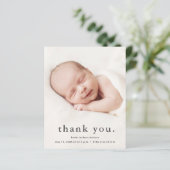 おしゃれなベイビーの写真と感謝の出産報告 (スタンド正面)