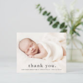 おしゃれなベイビーの写真と感謝の出産報告 (スタンド正面)