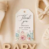 おしゃれなベイビーシャワーのお礼 | 花のサボテン ギフトタグ