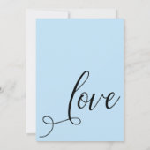 おしゃれなベイビーブルーのレセプションだけをしよう 招待状 (裏面)