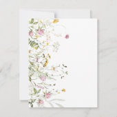 おしゃれなベイビー ブルーム ワイルドフラワーズ ラスティック  招待状 (裏面)