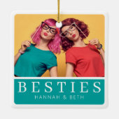 おしゃれなベストフレンドの写真両面 セラミックオーナメント (裏面)