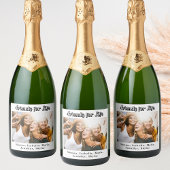 おしゃれなベストフレンドの写真名 現代 シンプル パーティー スパークリングワインラベル