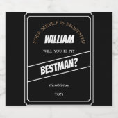 おしゃれなベストマン依頼の提案 ビールラベル (シングルラベル)