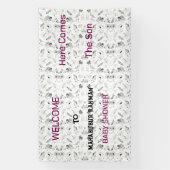 おしゃれなベビーシャワーバナー 横断幕 (縦)