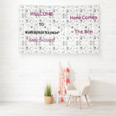 おしゃれなベビーシャワーバナー 横断幕 (インサイチュ)