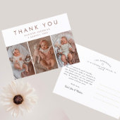 おしゃれなベビーシャワー3枚の写真ありがとうございます ポストカード