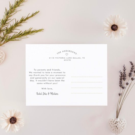 おしゃれなベビーシャワー3枚の写真ありがとうございます ポストカード