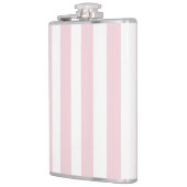おしゃれなベビーピンクとホワイトのストライプのモダンヴィンテージ フラスク (左)