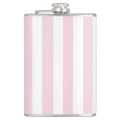 おしゃれなベビーピンクとホワイトのストライプのモダンヴィンテージ フラスク (正面)