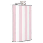 おしゃれなベビーピンクとホワイトのストライプ モダン ヴィンテージ フラスク (右)