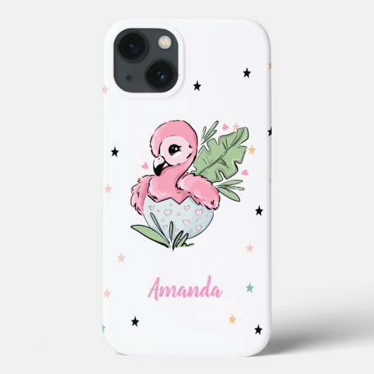 おしゃれなベビーフラミンゴ、星、プリンセス Case-Mate iPhoneケース (裏面)