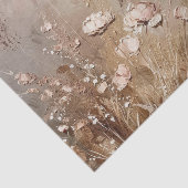 おしゃれなベージュのほんのりピンクのボヘミアンフラワー 薄葉紙 (詳細)