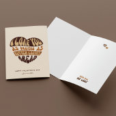 おしゃれなベージュのハート 面白いバレンタインデー シーズンカード