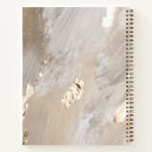 おしゃれなベージュゴールドの水彩筆記体ノート 公証人 ノートブック (裏面)