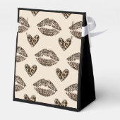 おしゃれなベージュ＆ブラックのチーター柄 フェイバーボックス (裏面サイド)