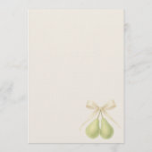 おしゃれなペア コケッテ ボウ カップルシャワー 招待状 (裏面)