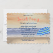 おしゃれなペイントビーチパーティーの招待状 招待状 (正面)