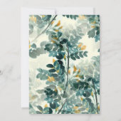 おしゃれなペイントリーフウェディング招待状 招待状 (裏面)