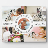 おしゃれなペットの思い出の写真コラージュ フォトプラーク (正面)