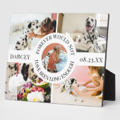 おしゃれなペットの思い出の写真コラージュ フォトプラーク (側面)