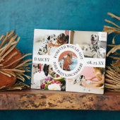 おしゃれなペットの思い出の写真コラージュ フォトプラーク (側面)