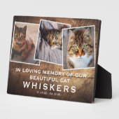 おしゃれなペットの現代的な写真コラージュ 猫/犬 追悼プレート フォトプラーク (側面)