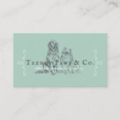 おしゃれなペットサロン ポメラニアン & ゴールデンレトリバー 犬 名刺 (正面)