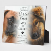 おしゃれなペットメモリアル2　犬の写真 フォトプラーク (側面)