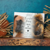 おしゃれなペットメモリアル2　犬の写真 フォトプラーク (側面)