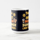 おしゃれなホットママの夏の雰囲気 コーヒーマグカップ (中央)