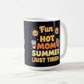 おしゃれなホットママの夏の雰囲気 コーヒーマグカップ (正面右)