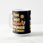 おしゃれなホットママの夏の雰囲気 コーヒーマグカップ (正面左)